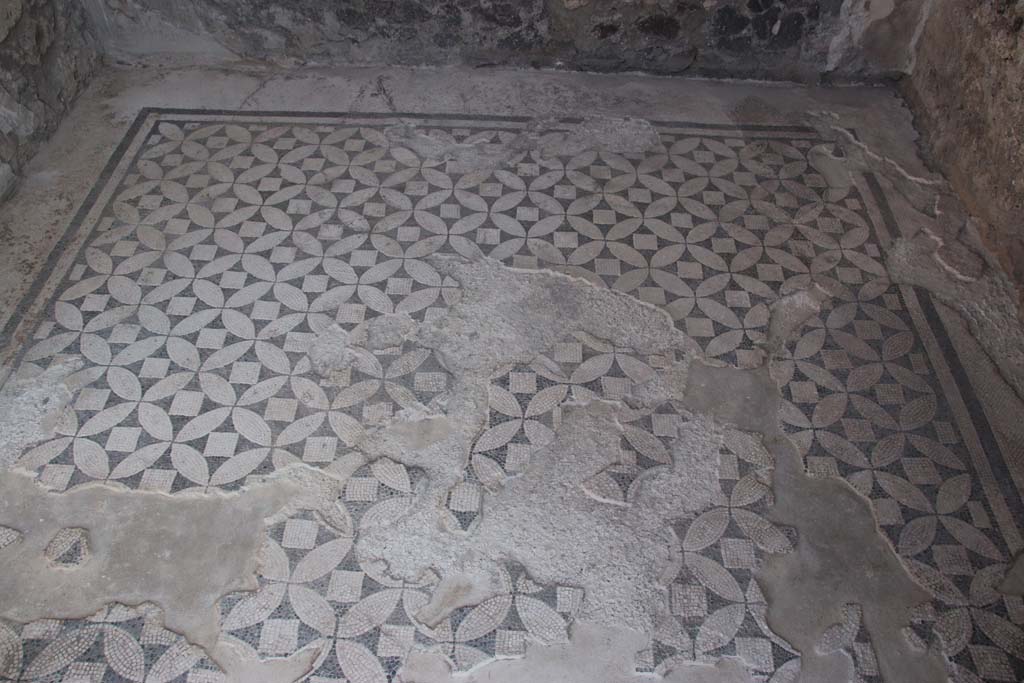 VII.15.2 Pompeii. September 2017. Mosaic flooring in cubiculum on north-east corner of atrium. 
Photo courtesy of Klaus Heese.
