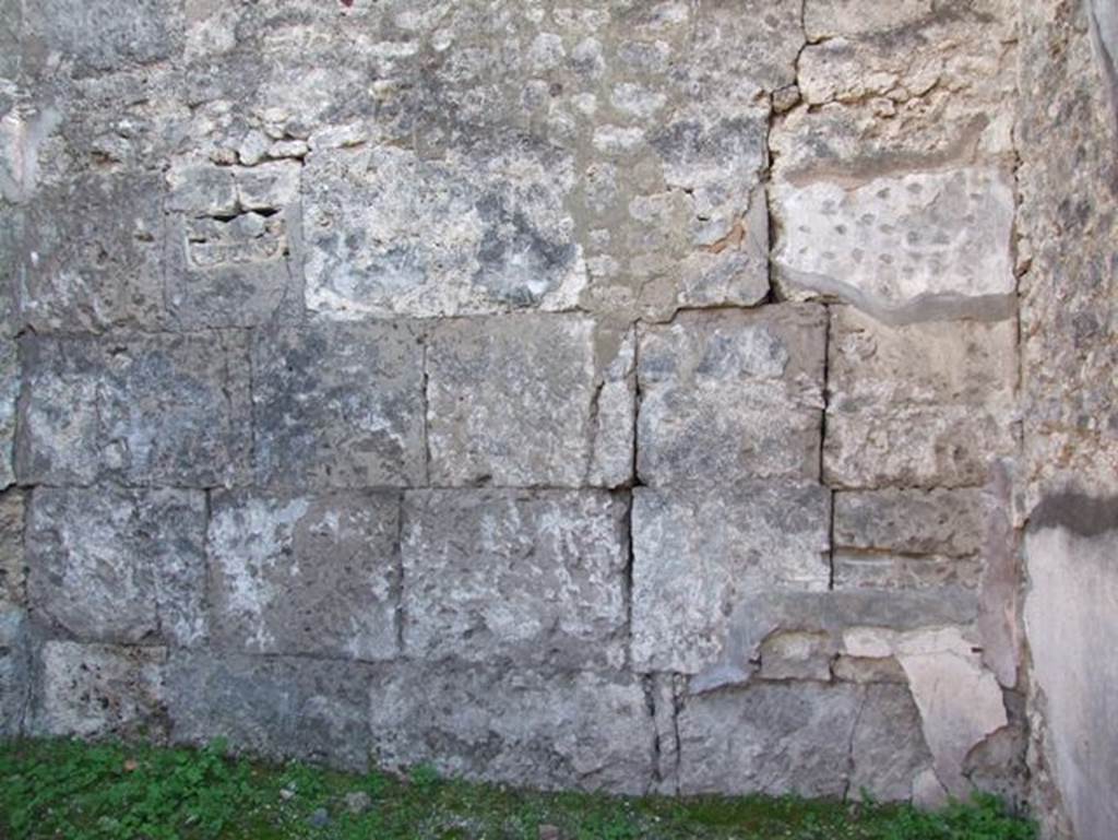 VII.15.13 Pompeii. December 2007.  South wall of room in south east corner of Atrium.

