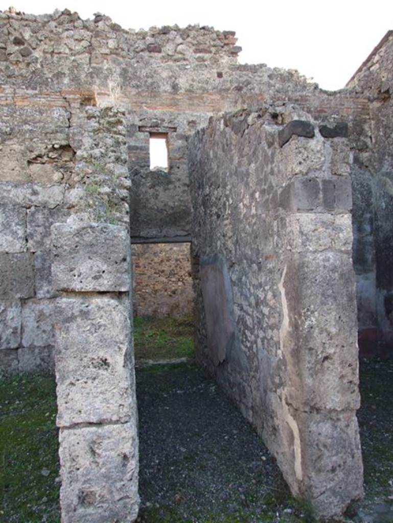 VII.15.13 Pompeii. December 2007. Corridor to garden at rear in south west corner.