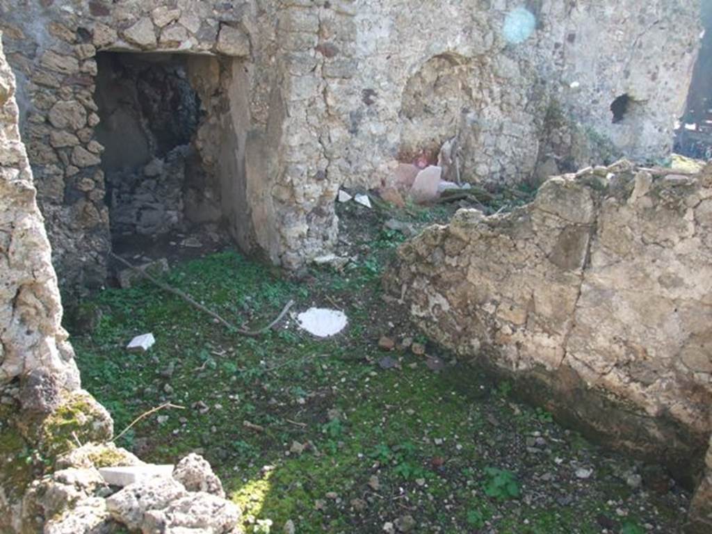 VII.16.13 Pompeii. December 2007. Corridor 50, looking south on lower level.