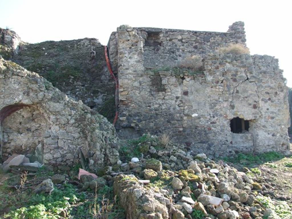 VII.16.13 Pompeii. March 2009. Looking south to rooms on lower level.