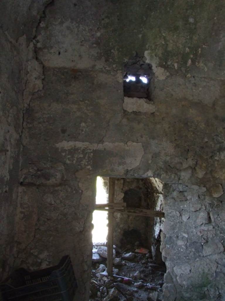 VII.16.13 Pompeii.  March 2009. Room 47, north wall and door to small room in north-west corner.