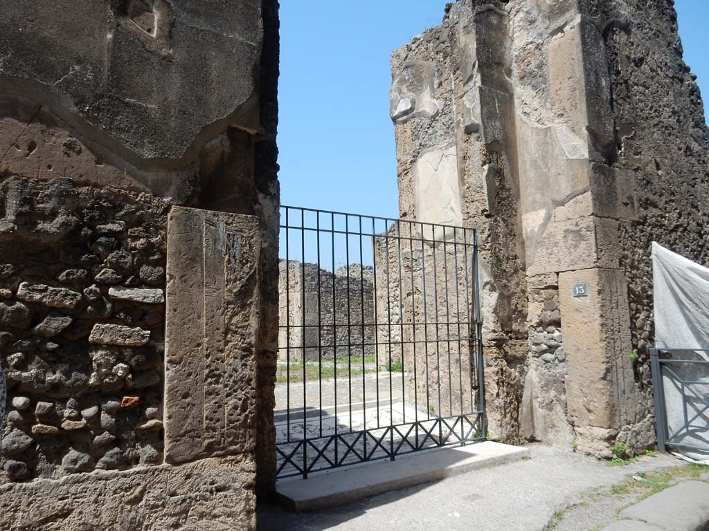 VII.16.13 Pompeii. June 2019. Entrance sill and mosaic threshold. Photo courtesy of Buzz Ferebee. 