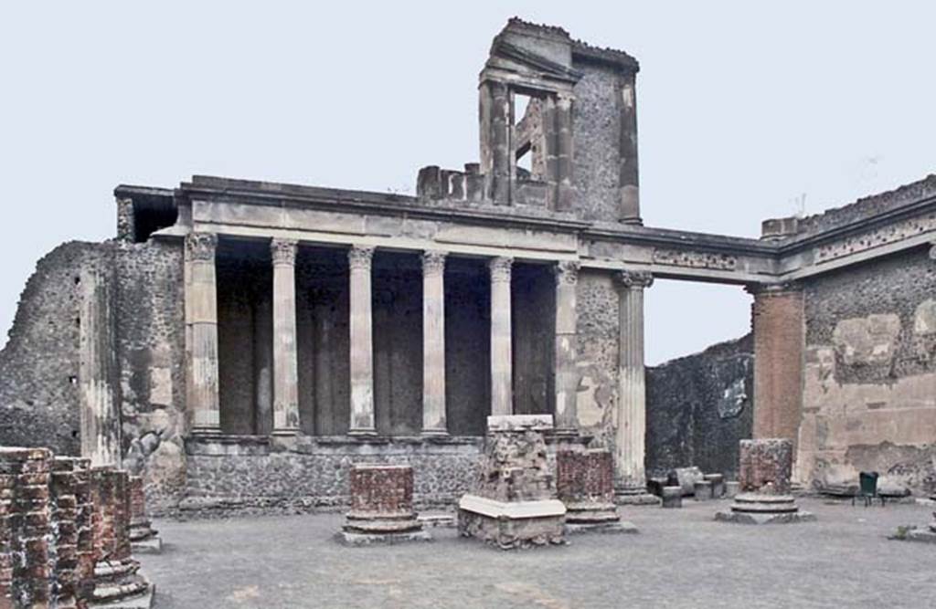 VIII.1 Pompeii. October 2001.Basilica, looking towards west end from south side. Photo courtesy of Peters Woods.