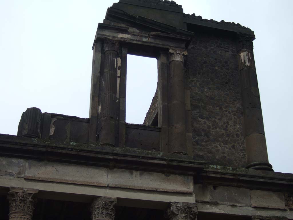 VIII.1.1 Pompeii. December 2005. North end of Tribunal showing upper floor.
