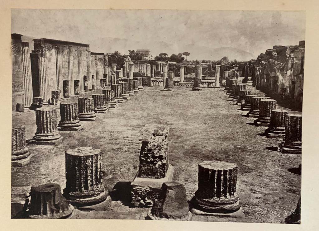 VIII.1.1 Pompeii. Looking east from west end across main central room of Basilica, towards Forum.
Photograph by G. Sommer. Photo courtesy of Rick Bauer.