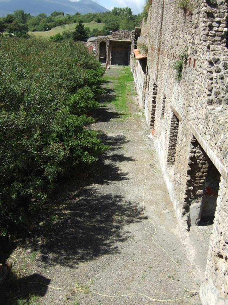 VIII.1.a Pompeii.  Villa Imperiale.   May 2006.  Looking west along portico.