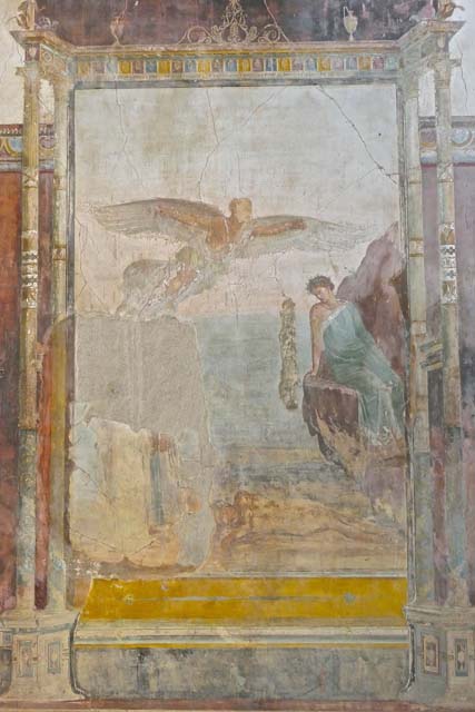VIII.1.a, Pompeii. May 2018. Detail of painting from south wall. Photo courtesy of Buzz Ferebee.