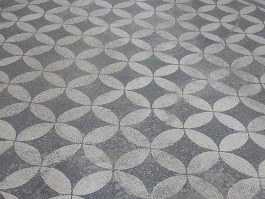 VIII.2.1 Pompeii. May 2018. Detail of mosaic flooring in triclinium. Photo courtesy of Buzz Ferebee.
