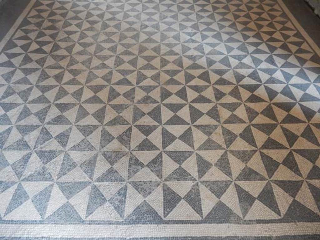 VIII.2.1 Pompeii. May 2018. Looking east across mosaic flooring in ala on east side of atrium.  Photo courtesy of Buzz Ferebee.
