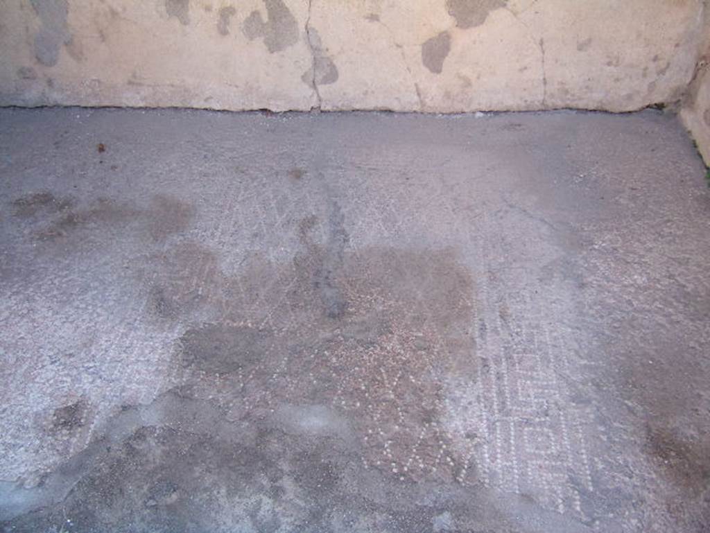 VIII.2.16 Pompeii. September 2005. Cubiculum on south side of atrium, with decorated floor. 
 
