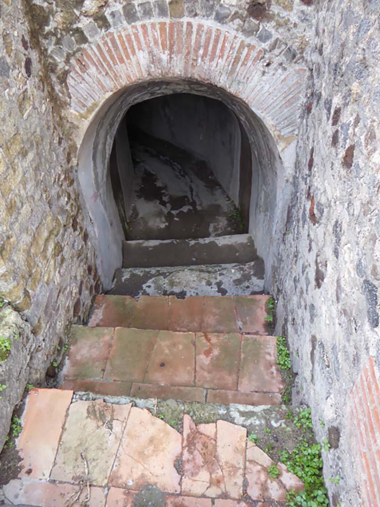 VIII.2.17 Pompeii. January 2017. Tunnel leading below to Sarno Baths.
Foto Annette Haug, ERC Grant 681269 DÉCOR