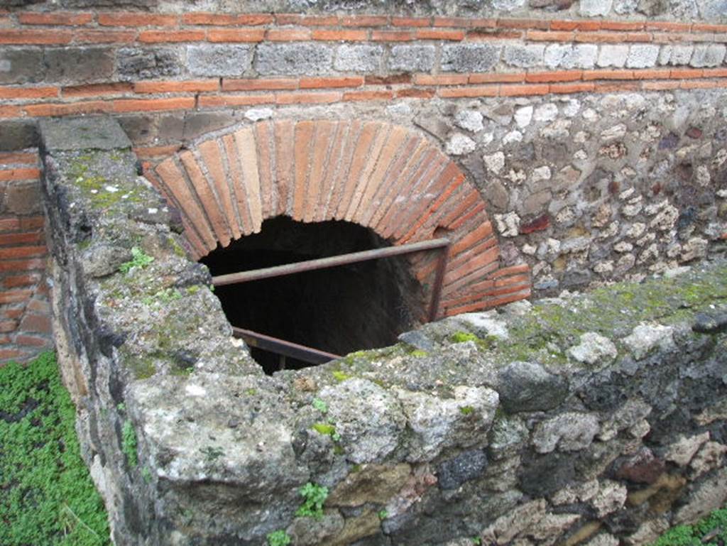 VIII.2.21 Pompeii. December 2004. Arched entrance to steps to lower floors.