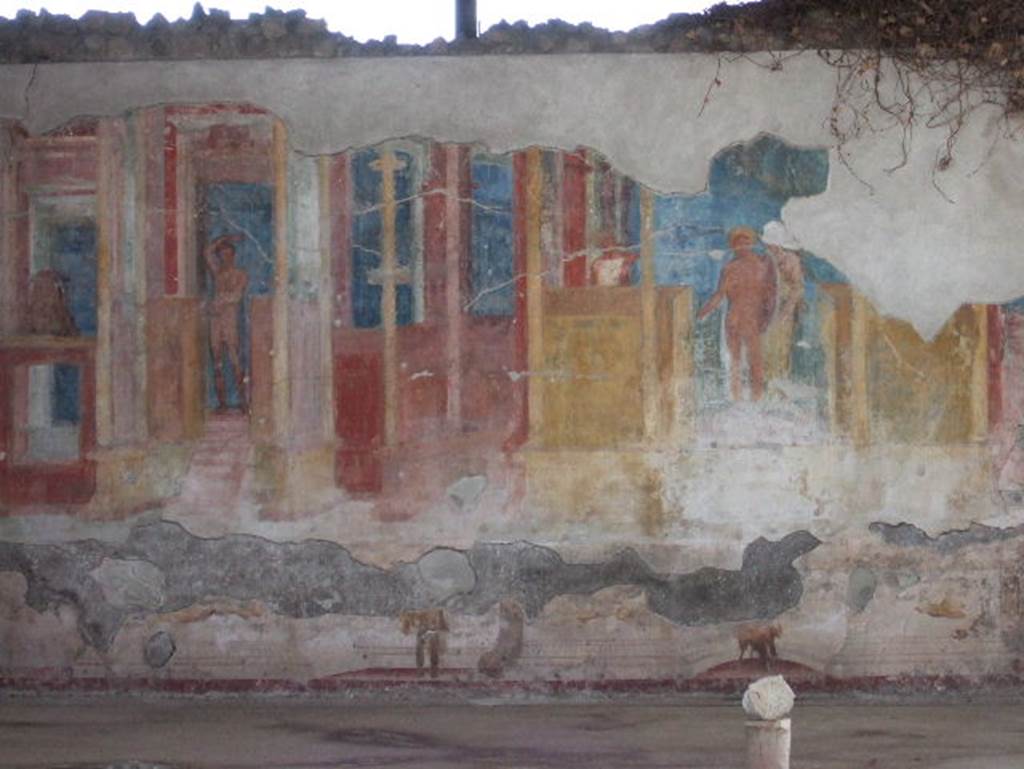 VIII.2.23 Pompeii. December 2005. Detail of painting on the south wall, east end.