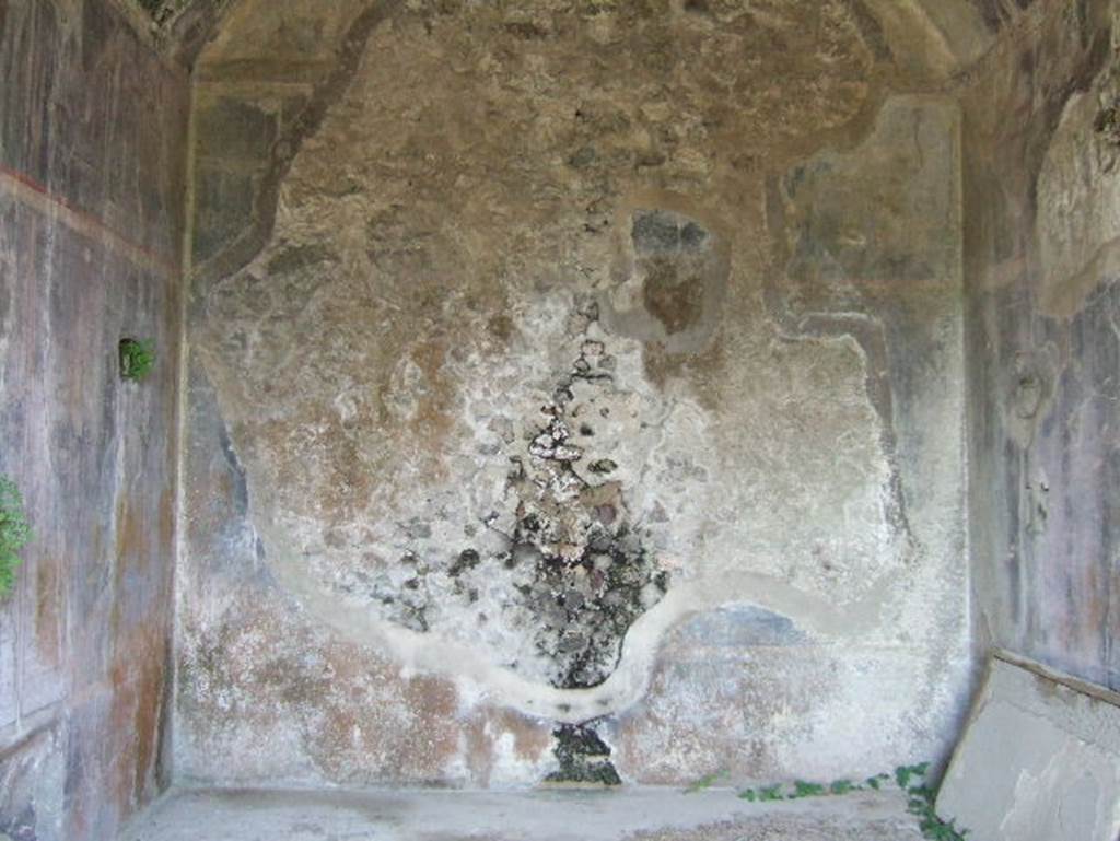 VIII.2.26 Pompeii. September 2005. North wall of exedra.