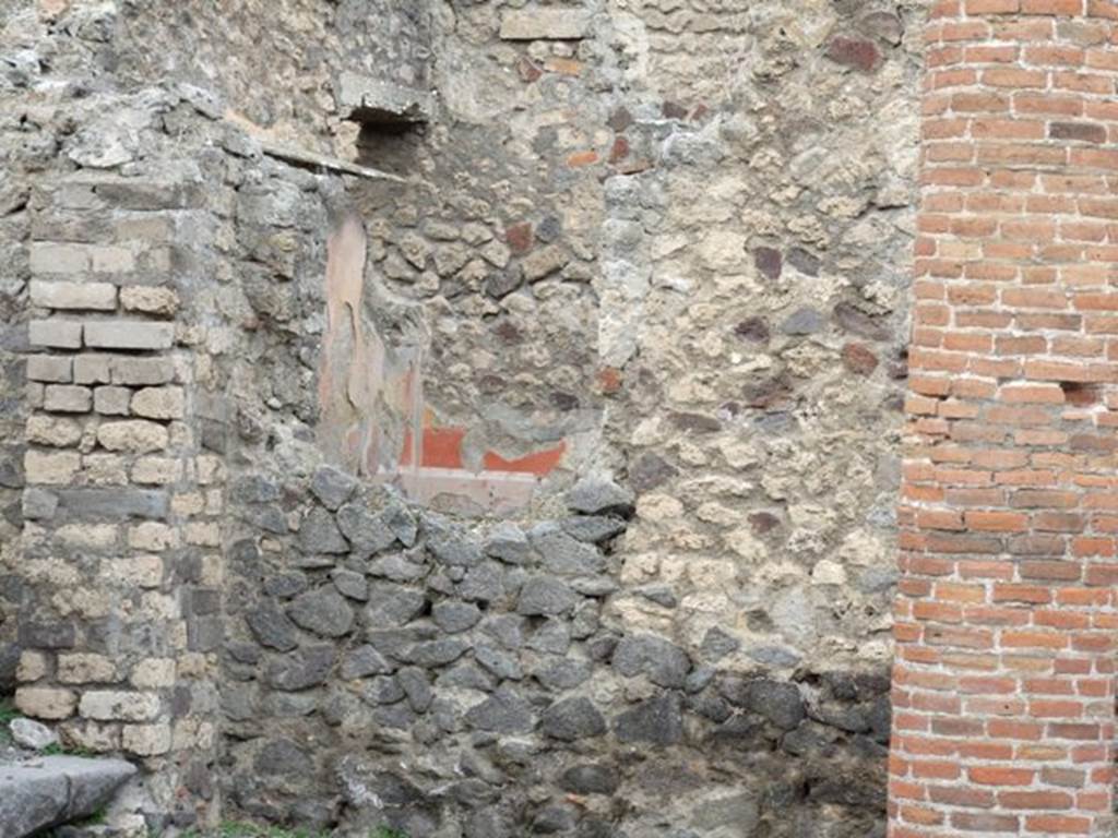 VIII.4.34 Pompeii. December 2007.  Remains of wall decorations in room to west of the tablinum, the cubiculum fenestratum. Breton says that in this room on the left of the tablinum, one could see a painting of Diana and Endymion. Helbig says that apart from the above painting of Selene and Endymion, (956) there was also a painting of Hippolytus (1245).
See Breton, Ernest. 1870. Pompeia, Guide de visite a Pompei, 3rd ed. Paris, Guerin. 
See Helbig, W., 1868. Wandgemlde der vom Vesuv verschtteten Stdte Campaniens. Leipzig: Breitkopf und Hrtel. (956 and 1245)
