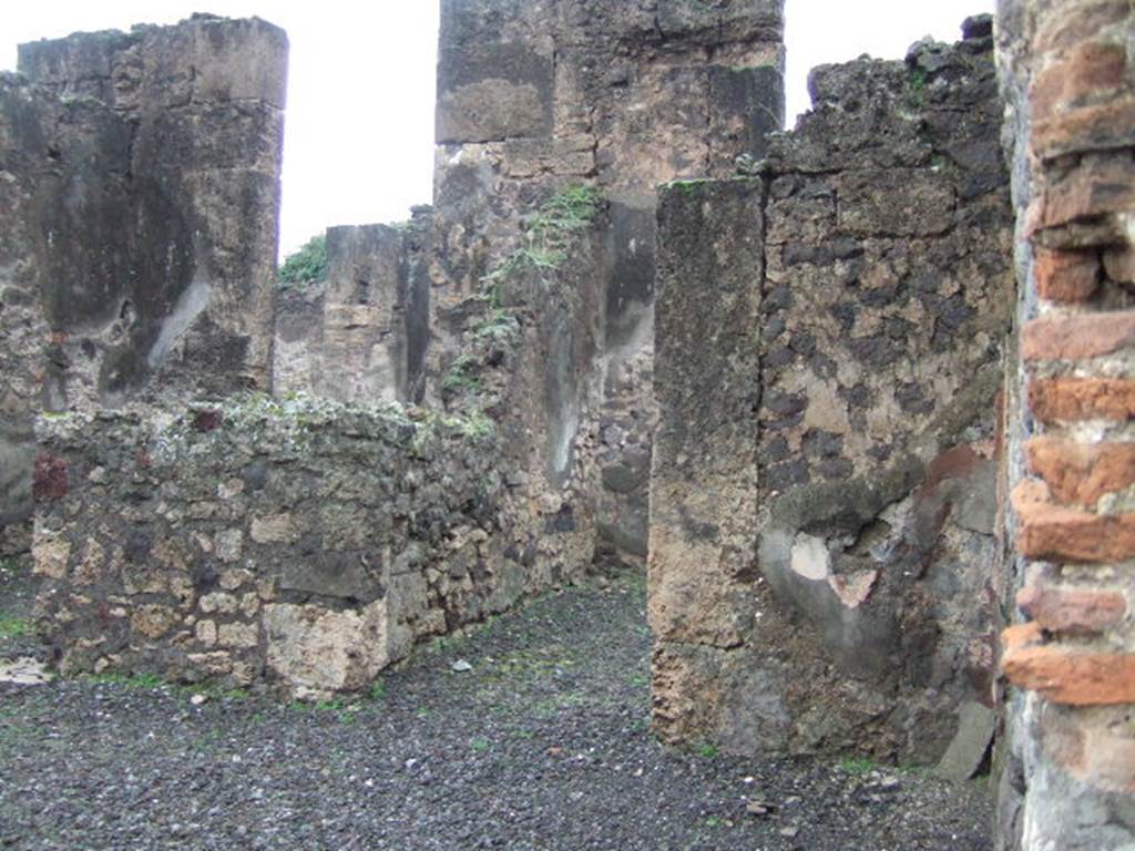 VIII.5.5 Pompeii. December 2005. Doorway to room on west side of atrium from entrance.  