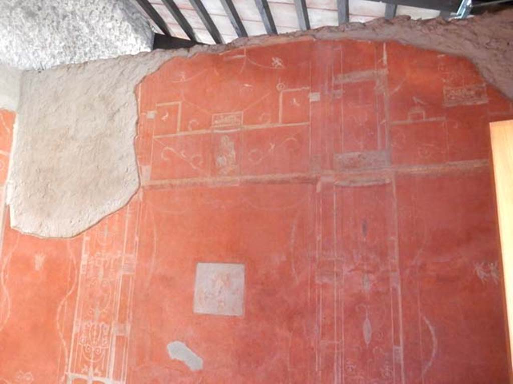 VIII.5.37 Pompeii. May 2017. Room 14, upper west end of north wall after restoration. Photo courtesy of Buzz Ferebee.
