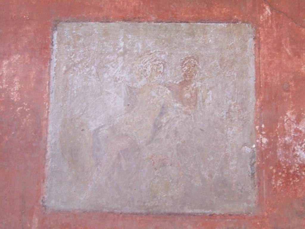 VIII.5.37 Pompeii. March 2009. Room 14, central wall painting of Mars and Venus, from north wall of oecus.  See Bragantini, de Vos, Badoni, 1986. Pitture e Pavimenti di Pompei, Parte 3. Rome: ICCD. (p.355).  See Richardson, L., 2000. A Catalog of Identifiable Figure Painters of Ancient Pompeii, Herculaneum. Baltimore: John Hopkins. (p.127)

