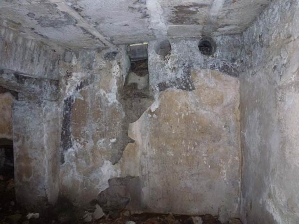 VIII.6.8 Pompeii. September 2011. Room “f”, basement storeroom or cellar, looking west.