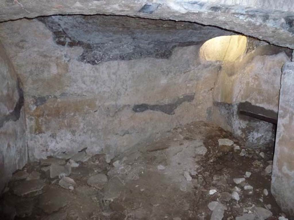 VIII.6.8 Pompeii. September 2011. Basement storeroom or cellar, looking towards south-west corner of room “g” on plan. 
