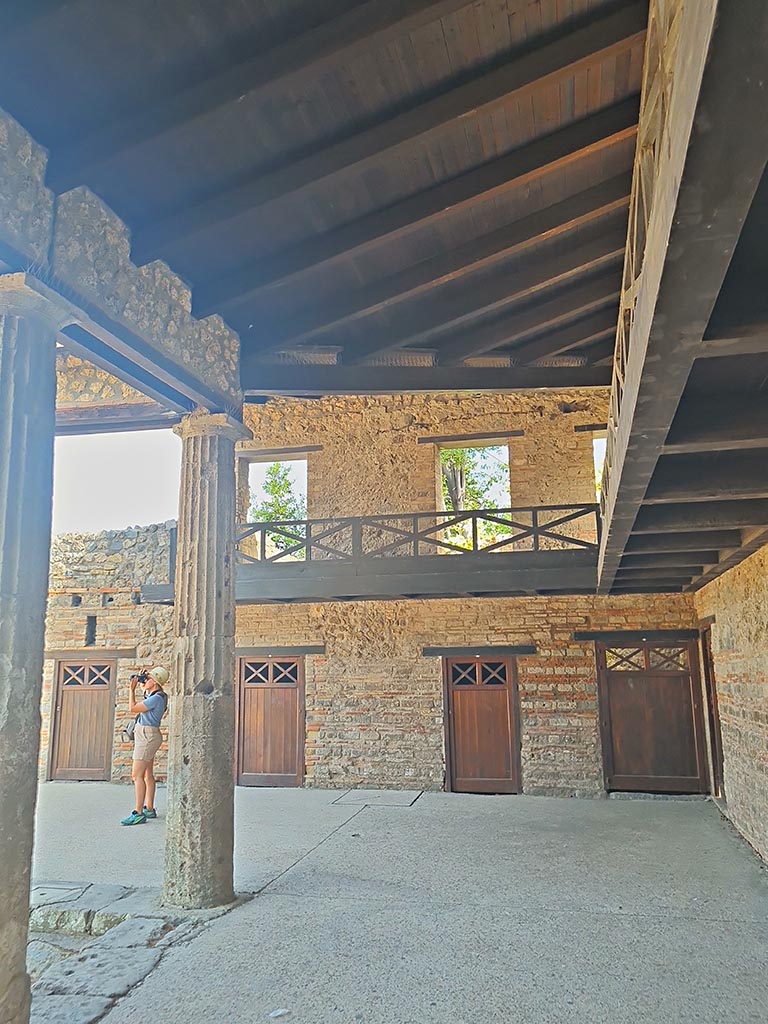 VIII.7.16 Pompeii. September 2024. 
Looking east along south side towards south-east corner. Photo courtesy of Giuseppe Ciaramella.
