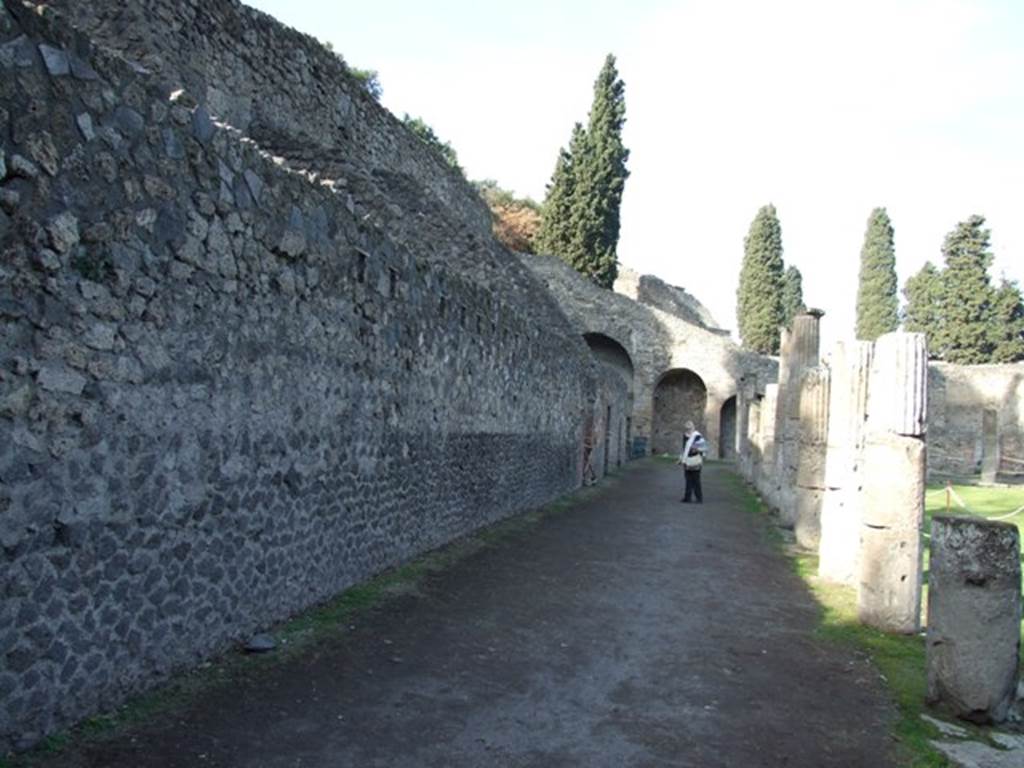 VIII.7.16 Pompeii. December 2007. Looking north along west side of peristyle.