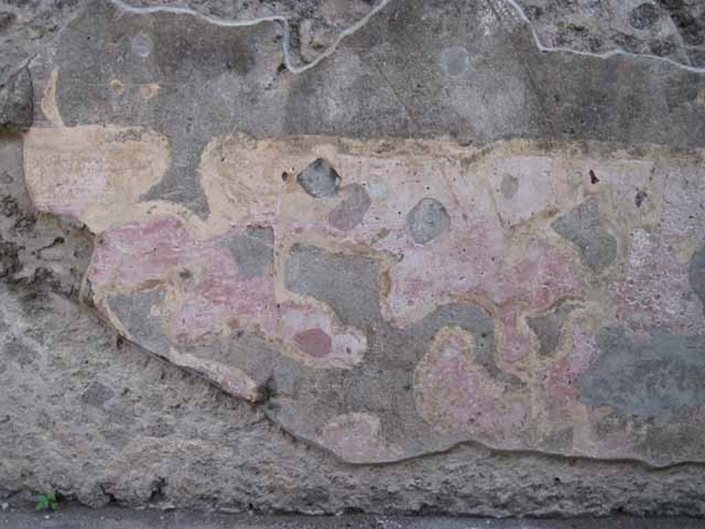 VIII.7.20 Pompeii. September 2010. Graffito passage. South wall. Sequence moving east - west of remaining fresco work. Photo courtesy of Drew Baker.