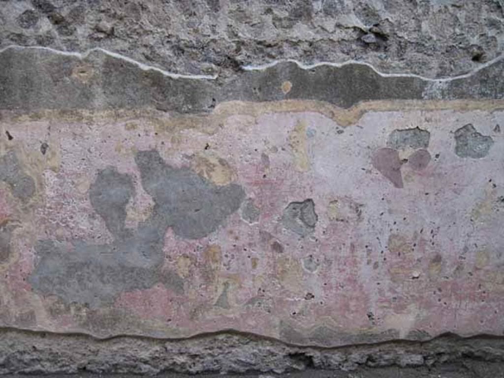 VIII.7.20 Pompeii. September 2010. Graffito passage. South wall. Sequence moving east - west of remaining fresco work. Photo courtesy of Drew Baker.