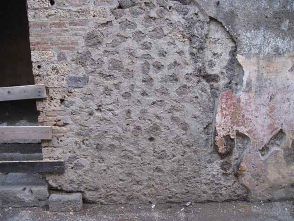 VIII.7.20 Pompeii. September 2010. Graffito passage. South wall. Sequence moving east - west of remaining fresco work. Photo courtesy of Drew Baker.