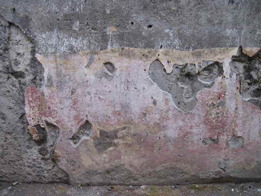 VIII.7.20 Pompeii. September 2010. Graffito passage. South wall. Sequence moving east - west of remaining fresco work. Photo courtesy of Drew Baker.