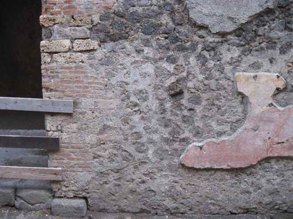 VIII.7.20 Pompeii. September 2010. Graffito passage. South wall. Sequence moving east - west of remaining fresco work. Photo courtesy of Drew Baker.