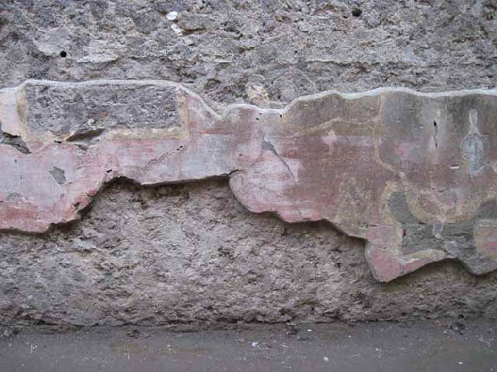 VIII.7.20 Pompeii. September 2010. Graffito passage. South wall. Sequence moving east - west of remaining fresco work. Photo courtesy of Drew Baker.