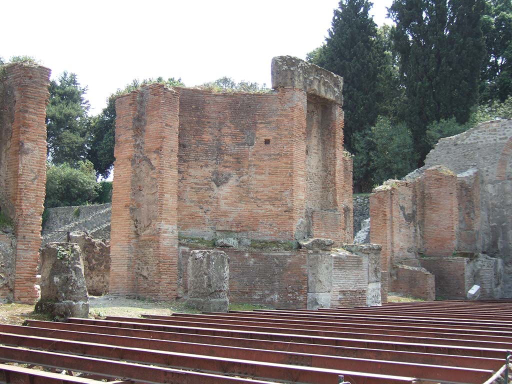 VIII.7.20 Pompeii. May 2006. Looking south-west across site of stage. 