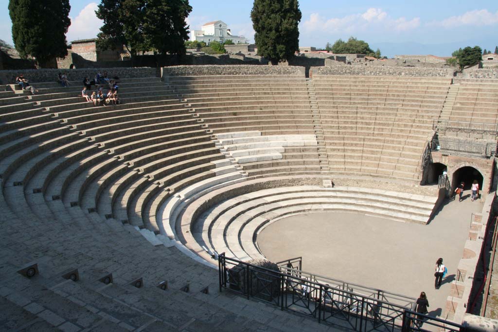 VIII.7.21 Pompeii. April 2011. Looking north-east from top of Theatre. Photo courtesy of Klaus Heese.

