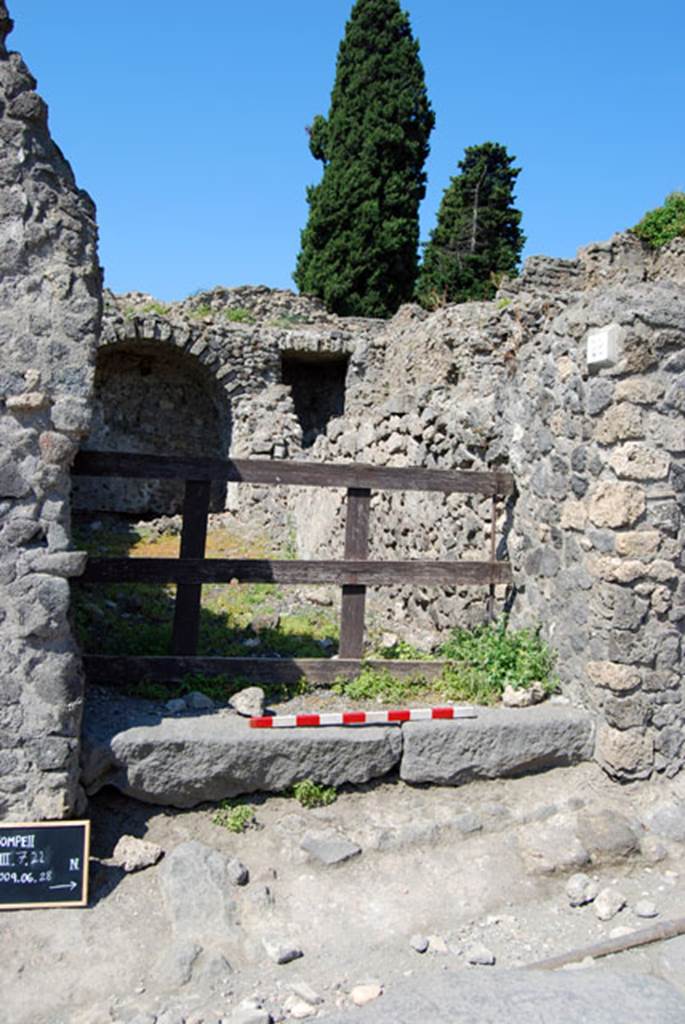 VIII.7.22 Pompeii. June 2009. Entrance threshold. Photo courtesy of Sera Baker.