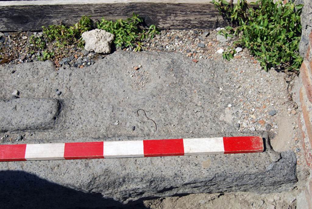 VIII.7.23 Pompeii. June 2009. Threshold of entrance doorway. Photo courtesy of Sera Baker.