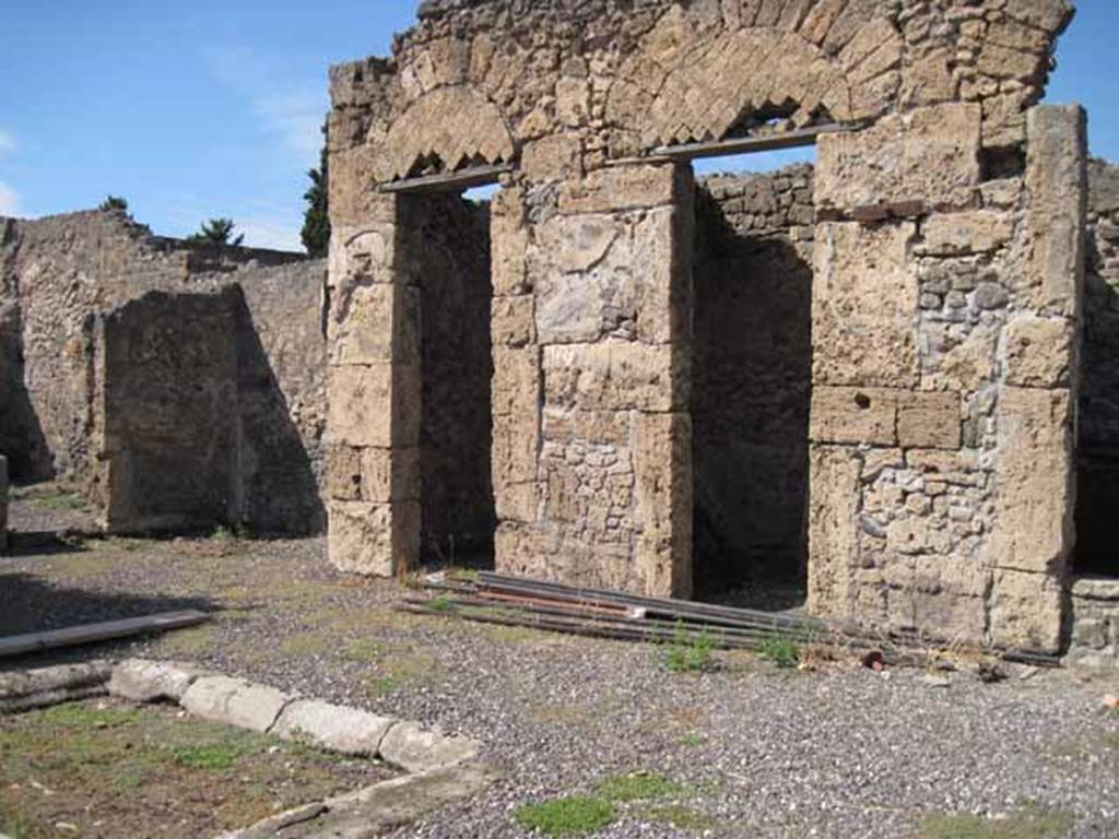 VIII.7.24 Pompeii. September 2010. North side of atrium, looking north-west. Photo courtesy of Drew Baker.
