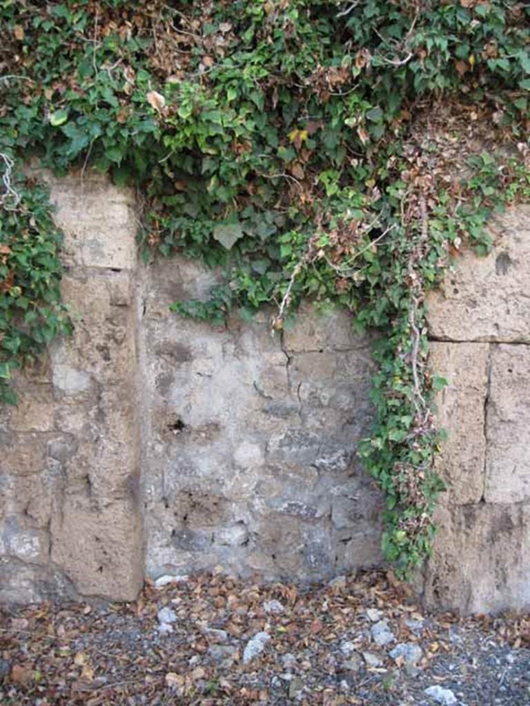 VIII.7.24 Pompeii. September 2010. West wall of ala with detail of blocked door. Photo courtesy of Drew Baker.
