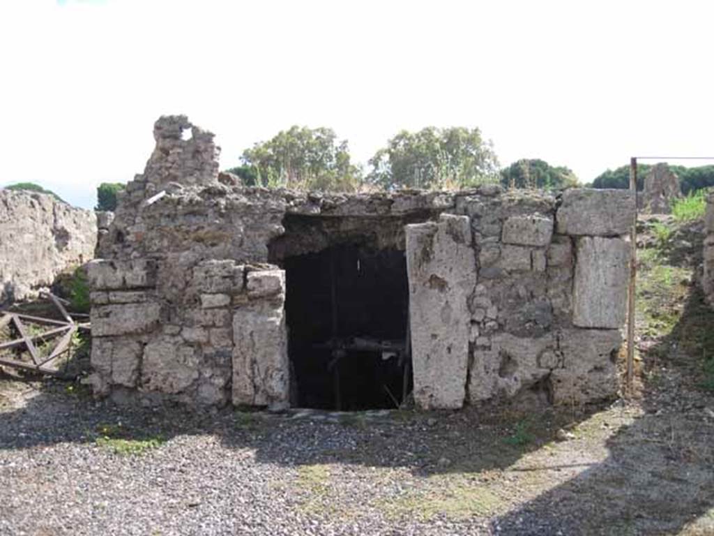 VIII.7.24 Pompeii. September 2010. Doorway to room on south side of atrium. Photo courtesy of Drew Baker.
