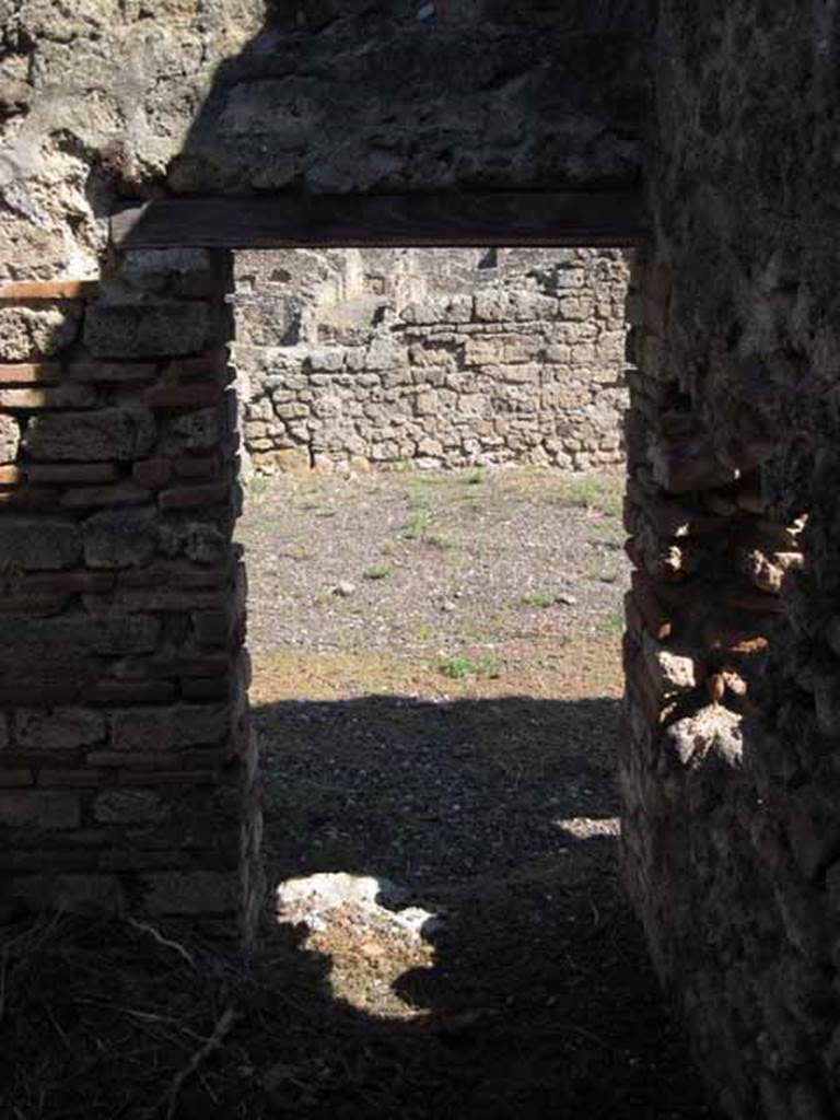 VIII.7.26 Pompeii. September 2010. Looking east through doorway into atrium, from first cubiculum. Photo courtesy of Drew Baker.