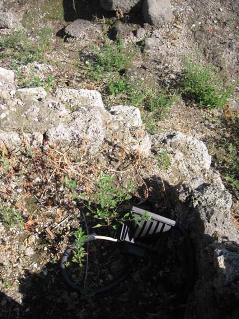 VIII.7.26 Pompeii. September 2010. East end of small room or cupboard, looking over connecting wall into VIII.7.24. Looking east. Photo courtesy of Drew Baker.