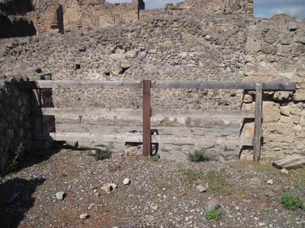 VIII.7.26 Pompeii. September 2010. Looking north across first room on the east onto Via del Tempio dIside. Photo courtesy of Drew Baker.
