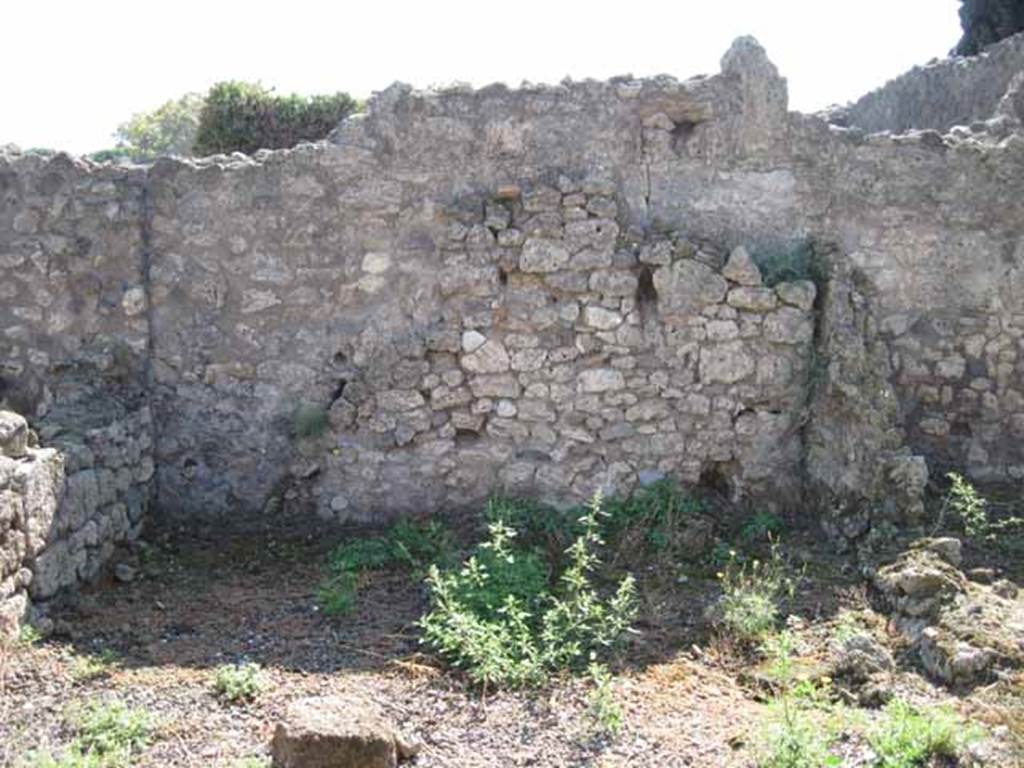 VIII.7.26 Pompeii. September 2010. South wall of third room. Photo courtesy of Drew Baker.