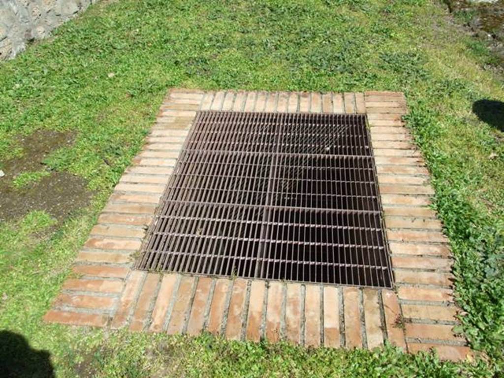 VIII.7.29 Pompeii. March 2009. Sarno Canal grating on North side.