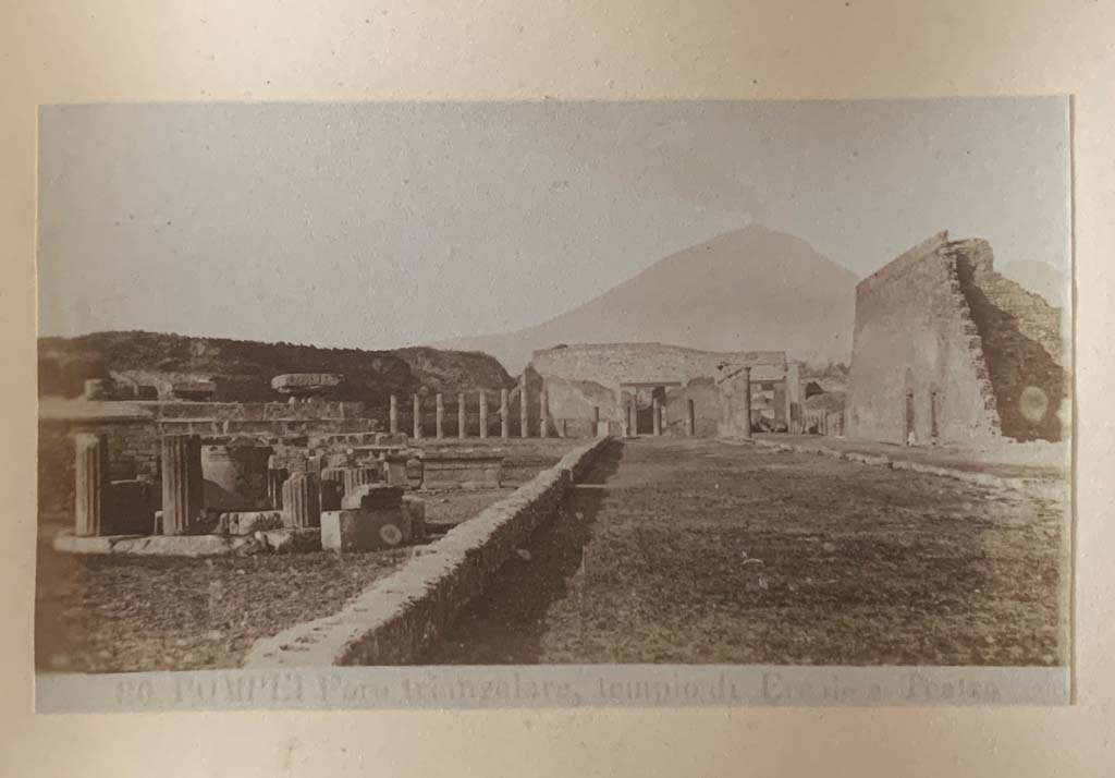 VIII.7.32 Pompeii, Triangular Forum. From an album dated 1882. Looking north to entrance, with Tholos on left.
Photo courtesy of Rick Bauer.