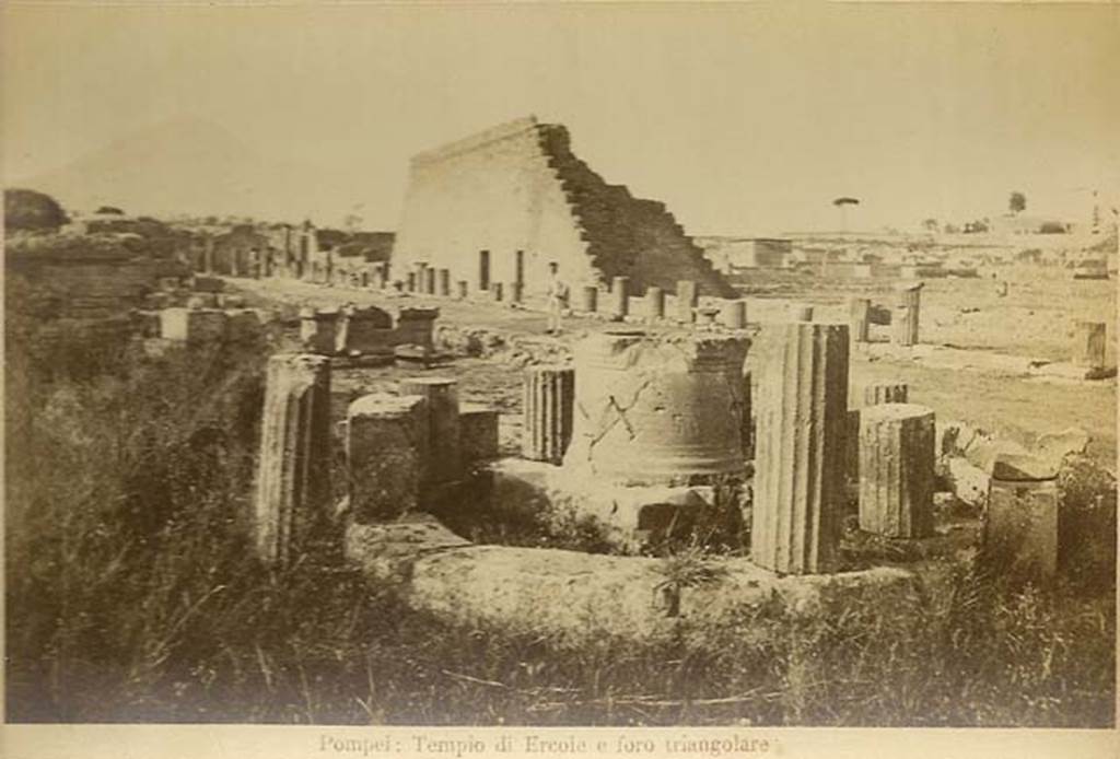 VIII.7.32 Pompeii Triangular Forum. c.1880s. Tholos looking north-east.
Photo courtesy of Rick Bauer.