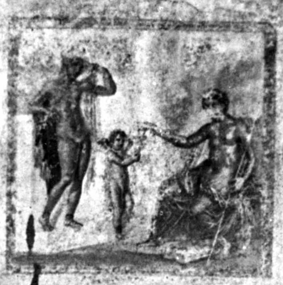IX.1.20 Pompeii. W.344. Room 9, centre of east wall of triclinium, painting of Venus and Hesperus.
Detail from photo by Tatiana Warscher. Photo © Deutsches Archäologisches Institut, Abteilung Rom, Arkiv.
