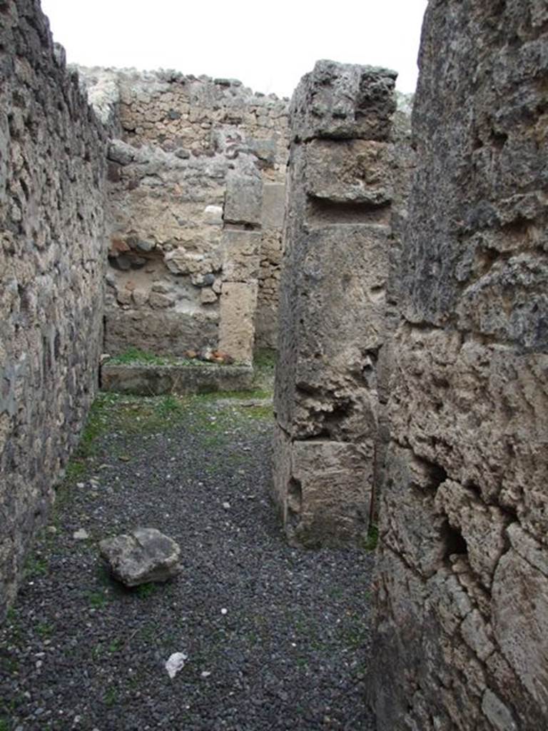 IX.1.22 House of M. Epidi Sabini.  December 2007.  Room 16. Corridor leading to room 17 and room 18.