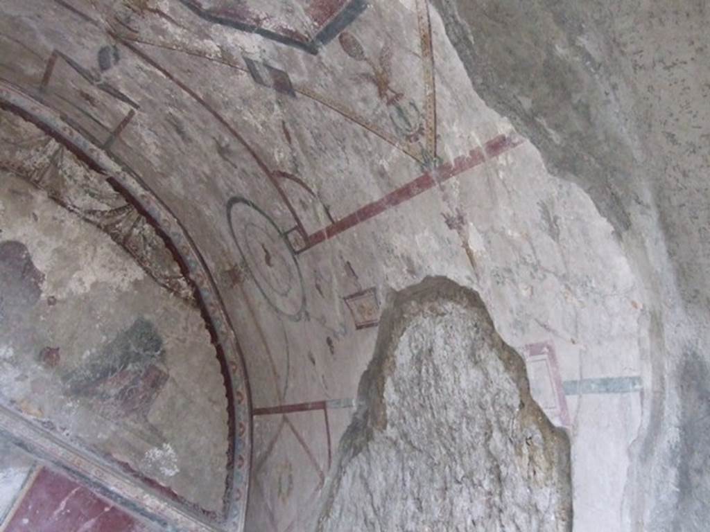 IX.2.10 Pompeii. December 2007. Painted arched ceiling from south side of tablinum.